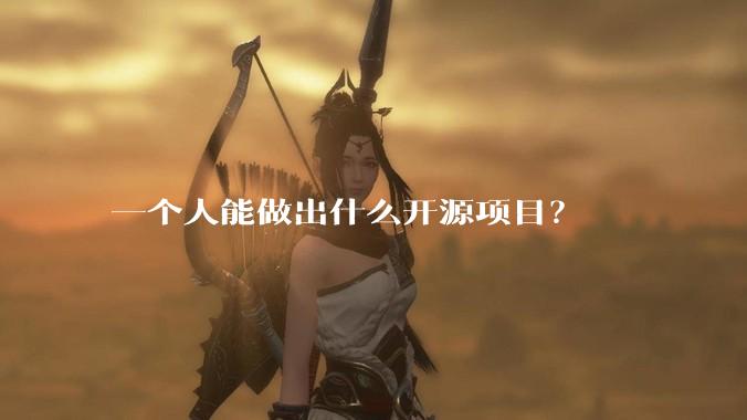 一个人能做出什么开源项目？