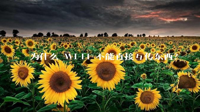 为什么 Wi-Fi 不能直接互传东西？