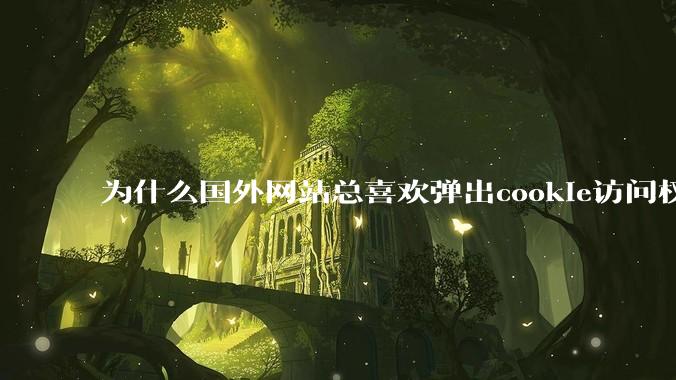 为什么国外网站总喜欢弹出cookie访问权限弹窗，国内网站却没有，这么做有什么意义？